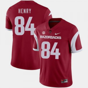 College Football For Men's Cardinal Hunter Henry Arkansas Jersey #84 461020-138