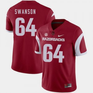 Travis Swanson Arkansas Jersey #64 Cardinal College Football For Men 859111-335
