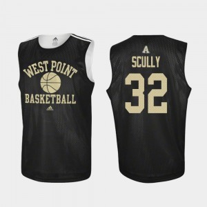 College Basketball Black Men's Practice #32 John Scully Army Jersey 898994-313