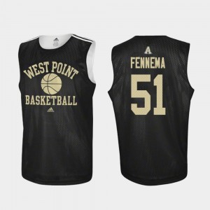 Black #51 Practice College Basketball Mens Parker Fennema Army Jersey 534747-996