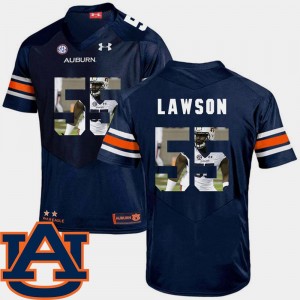 Navy Carl Lawson Auburn Jersey #55 For Men Pictorial Fashion Football 806672-975
