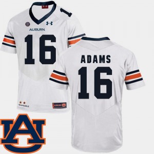 Devin Adams Auburn Jersey #16 College Football For Men's White SEC Patch Replica 837852-982