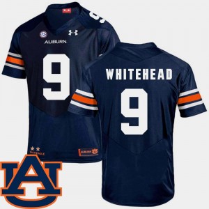 Jermaine Whitehead Auburn Jersey For Men's College Football #9 Navy SEC Patch Replica 722805-329