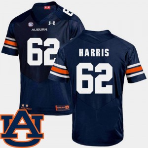 Josh Harris Auburn Jersey #62 SEC Patch Replica For Men's Navy College Football 657919-314