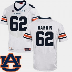 #62 Josh Harris Auburn Jersey Men White SEC Patch Replica College Football 513280-870