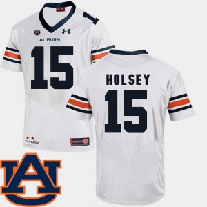 College Football White SEC Patch Replica For Men #15 Joshua Holsey Auburn Jersey 583075-746