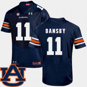 College Football SEC Patch Replica Karlos Dansby Auburn Jersey #11 Navy For Men 661845-351
