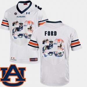 Men Football Rudy Ford Auburn Jersey Pictorial Fashion White #23 625794-986
