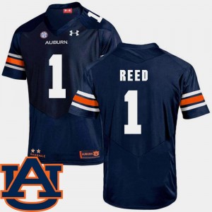 Mens SEC Patch Replica Navy Trovon Reed Auburn Jersey #1 College Football 912955-417