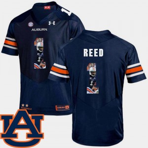 #1 Trovon Reed Auburn Jersey Pictorial Fashion Football Navy Mens 544850-725