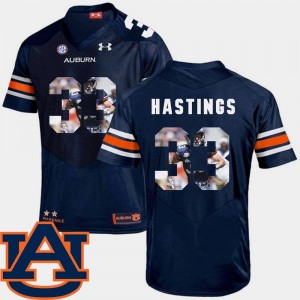 Navy Football Pictorial Fashion #33 For Men Will Hastings Auburn Jersey 371347-160