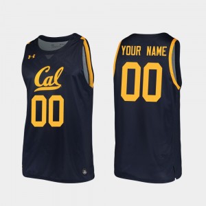 #00 For Men's 2019-20 College Basketball Cal Bears Custom Jersey Replica Navy 482900-926