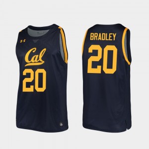 Matt Bradley Cal Bears Jersey 2019-20 College Basketball For Men's #20 Navy Replica 323532-683