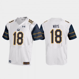 Mens College Football White #18 Maurice Ways Cal Bears Jersey Replica 737554-210
