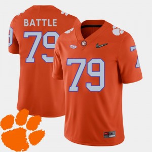 Isaiah Battle Clemson Jersey #79 Orange College Football 2018 ACC Men 264361-488
