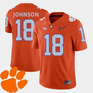 #18 Jadar Johnson Clemson Jersey 2018 ACC Men's College Football Orange 550183-154