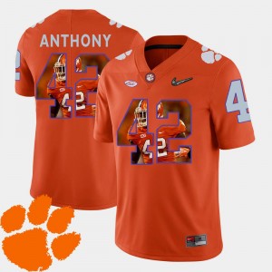 Pictorial Fashion Stephone Anthony Clemson Jersey Football Men #42 Orange 789988-221