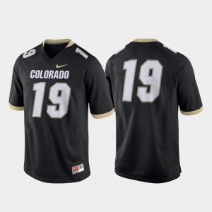 Game Black Men's College Football #19 Colorado Jersey 112966-429