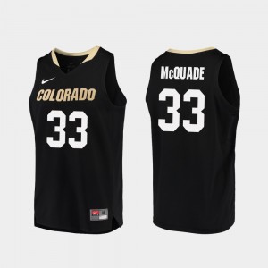 #33 Aidan McQuade Colorado Jersey Replica Black College Basketball For Men's 740493-258