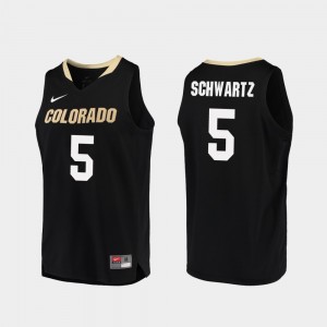 Replica D'Shawn Schwartz Colorado Jersey College Basketball Men #5 Black 340796-414