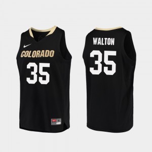 #35 For Men's Dallas Walton Colorado Jersey College Basketball Replica Black 978303-809