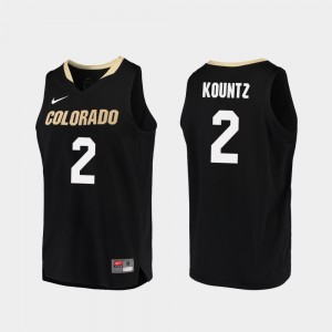 For Men College Basketball Daylen Kountz Colorado Jersey Replica #2 Black 792453-967
