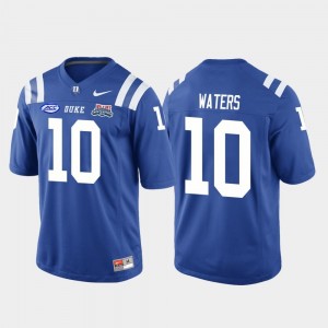 Royal 2018 Independence Bowl #10 For Men College Football Game Marquis Waters Duke Jersey 571673-595