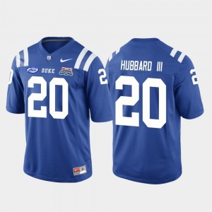 College Football Game #20 Mens Marvin Hubbard III Duke Jersey 2018 Independence Bowl Royal 981952-269