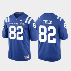 2018 Independence Bowl #82 College Football Game Chris Taylor Duke Jersey Royal For Men's 700617-398