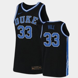 #33 Mens Grant Hill Duke Jersey Black Replica 2019-20 College Basketball 669475-631