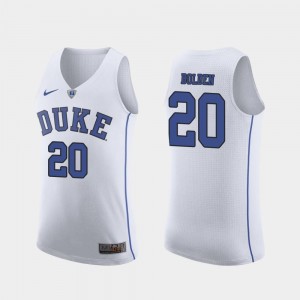 Men's White Marques Bolden Duke Jersey March Madness College Basketball Authentic #20 664819-750