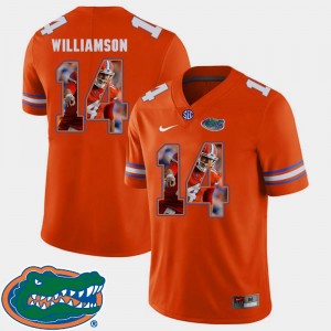 Football Orange Pictorial Fashion Chris Williamson Gators Jersey #14 Mens 257380-771