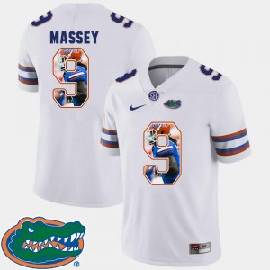 #9 Dre Massey Gators Jersey Football White Pictorial Fashion Men 382574-946