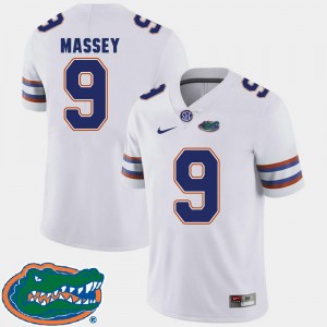 Men #9 White 2018 SEC College Football Dre Massey Gators Jersey 880268-488