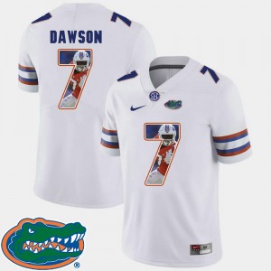 #7 Pictorial Fashion Mens Football White Duke Dawson Gators Jersey 728117-283