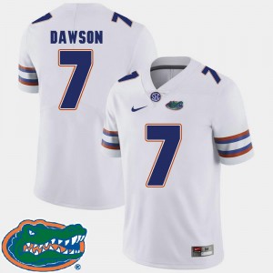 Mens College Football 2018 SEC #7 Duke Dawson Gators Jersey White 465400-847