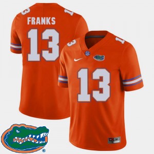 2018 SEC College Football #13 Orange Men's Feleipe Franks Gators Jersey 726672-749