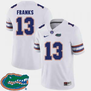 Feleipe Franks Gators Jersey #13 Men White College Football 2018 SEC 873675-815