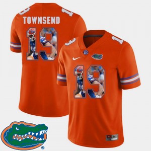Orange Football Johnny Townsend Gators Jersey #19 For Men's Pictorial Fashion 501582-827