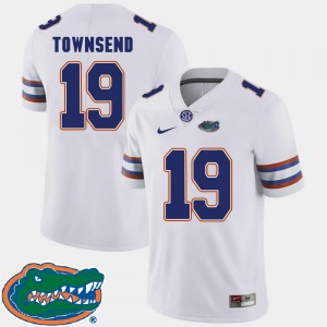 #19 Mens White Johnny Townsend Gators Jersey College Football 2018 SEC 879345-162