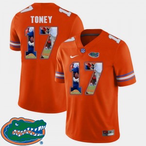 Kadarius Toney Gators Jersey #17 Orange Pictorial Fashion Men Football 565593-452