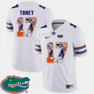 Kadarius Toney Gators Jersey Pictorial Fashion Mens Football #17 White 354361-491