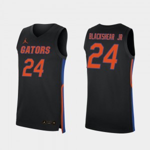#24 2019-20 College Basketball Men's Replica Kerry Blackshear Jr. Gators Jersey Black 706105-817