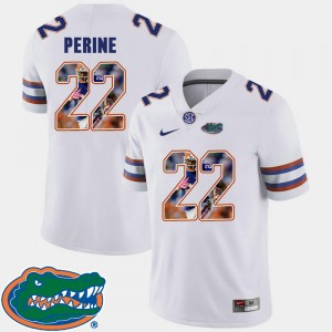 Football For Men's Pictorial Fashion White #22 Lamical Perine Gators Jersey 213043-272