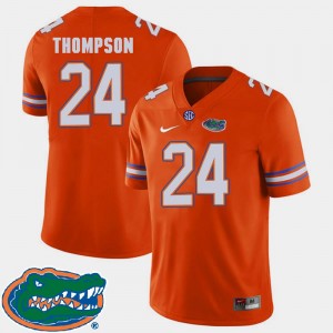 2018 SEC For Men's College Football #24 Orange Mark Thompson Gators Jersey 505605-775