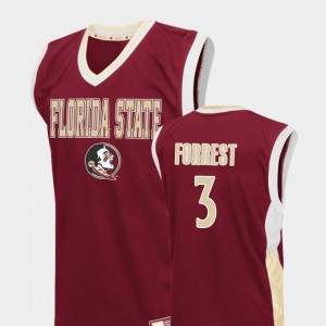 Men College Basketball Trent Forrest FSU Jersey #3 Red Fadeaway 473696-868