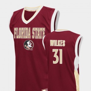 College Basketball Wyatt Wilkes FSU Jersey Fadeaway For Men's Red #31 779908-553