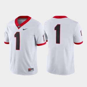College Football For Men's #1 Game White UGA Jersey 302982-128