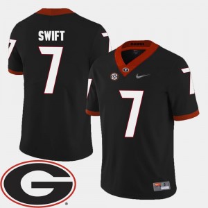 College Football #7 Black 2018 SEC Patch For Men D'Andre Swift UGA Jersey 339006-793