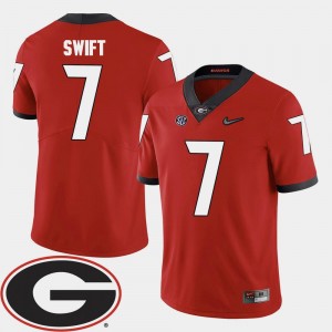 2018 SEC Patch For Men's College Football #7 D'Andre Swift UGA Jersey Red 803870-433